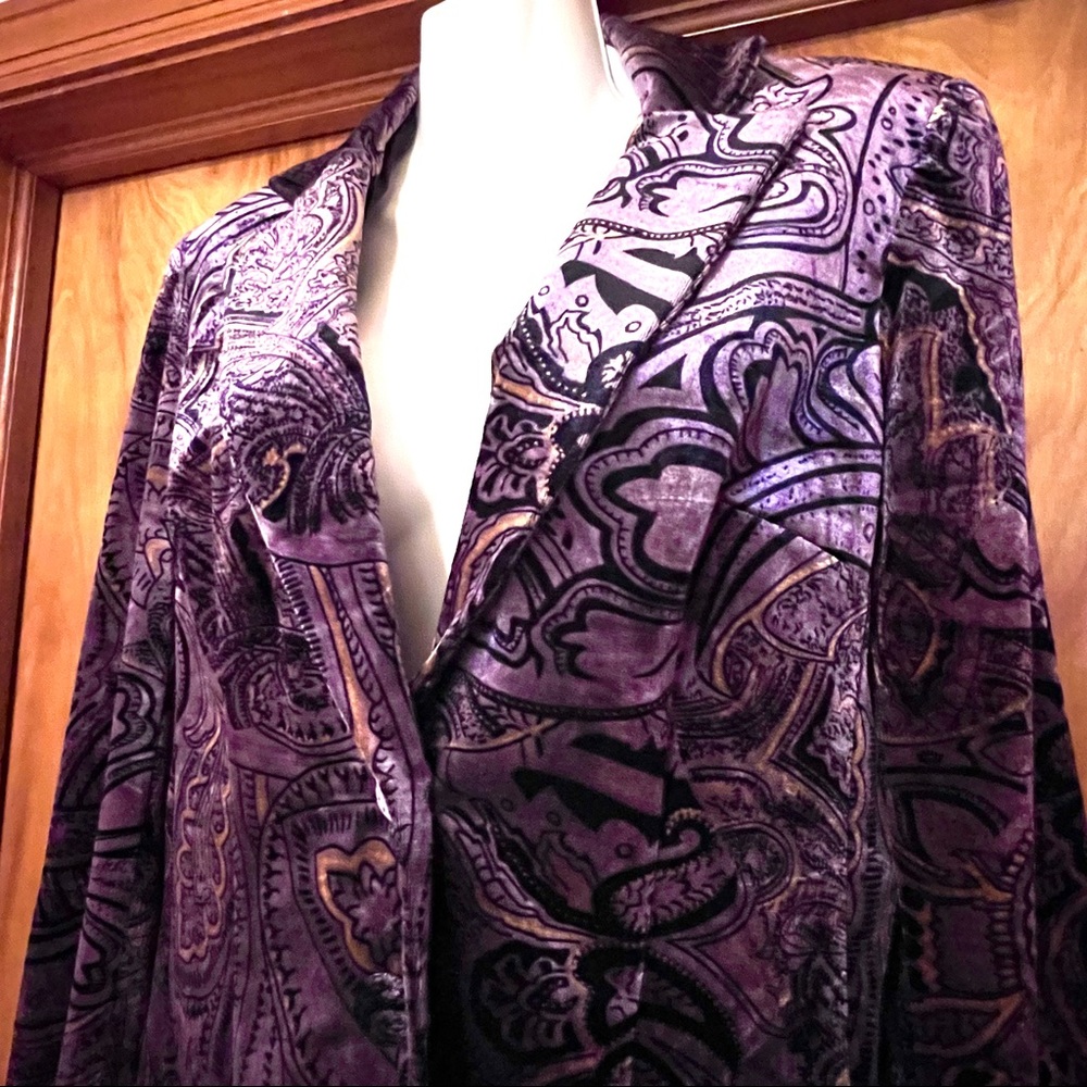 Bob Mackie Velour Blazer - Picture 3 of 9